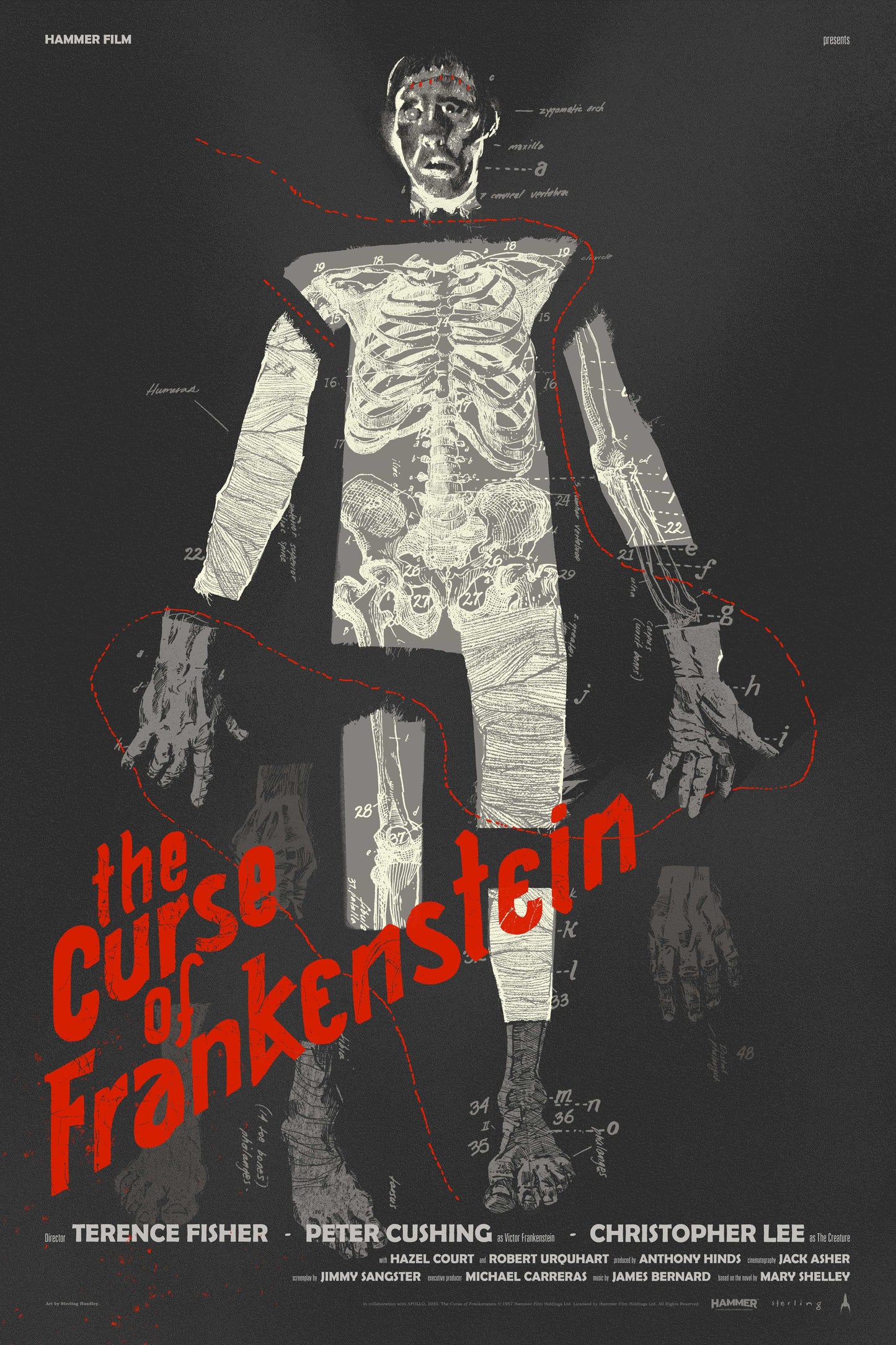 The Curse of Frankenstein by Sterling Hundley - Screenprint Regular