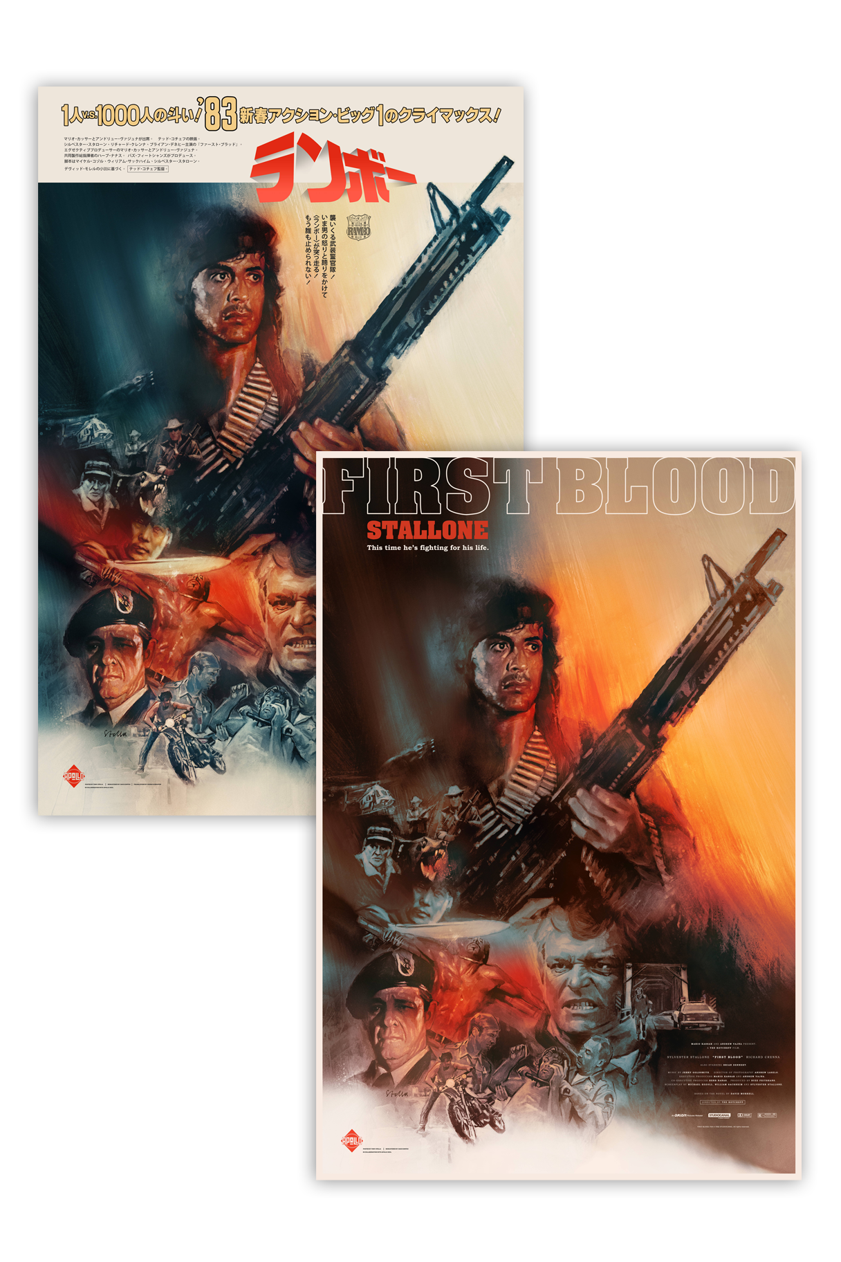 Rambo: First Blood by Tony Stella - Screenprint SET