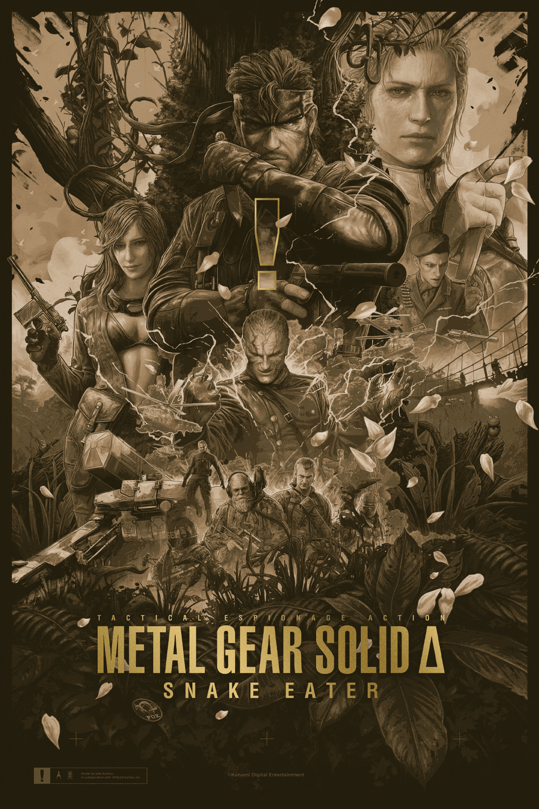 METAL GEAR SOLID Δ: SNAKE EATER by Jake Kontou - Screenprint Gold METAL GEAR SOLID Δ: SNAKE EATER by Jake Kontou - Screenprint Gold