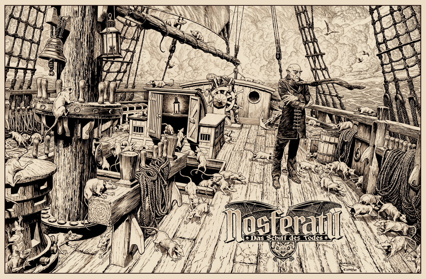 Nosferatu by Chris Weston - Sepia Giclée