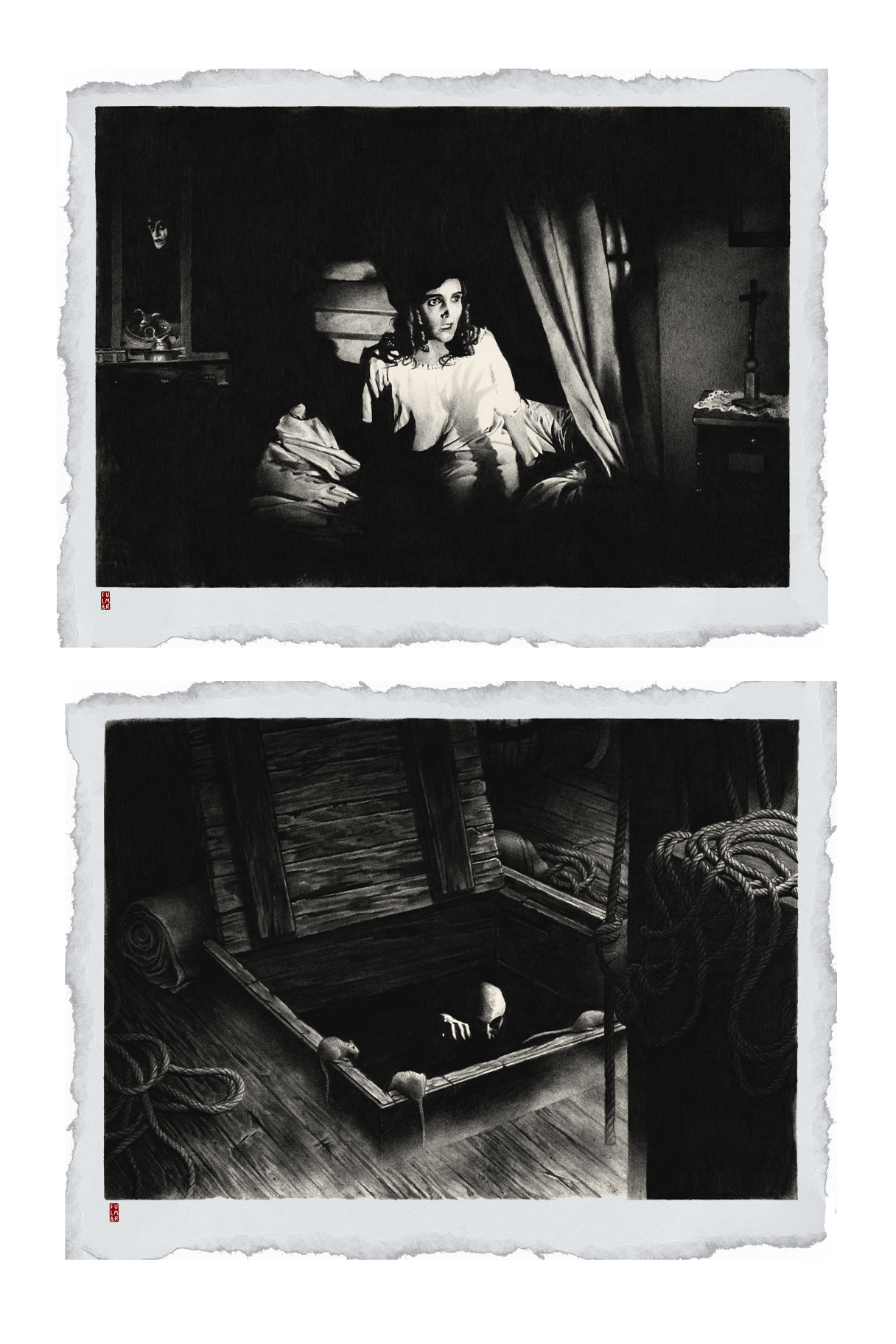 Nosferatu by Fulmar Illustration - Mini SET Deckled Edge Giclée