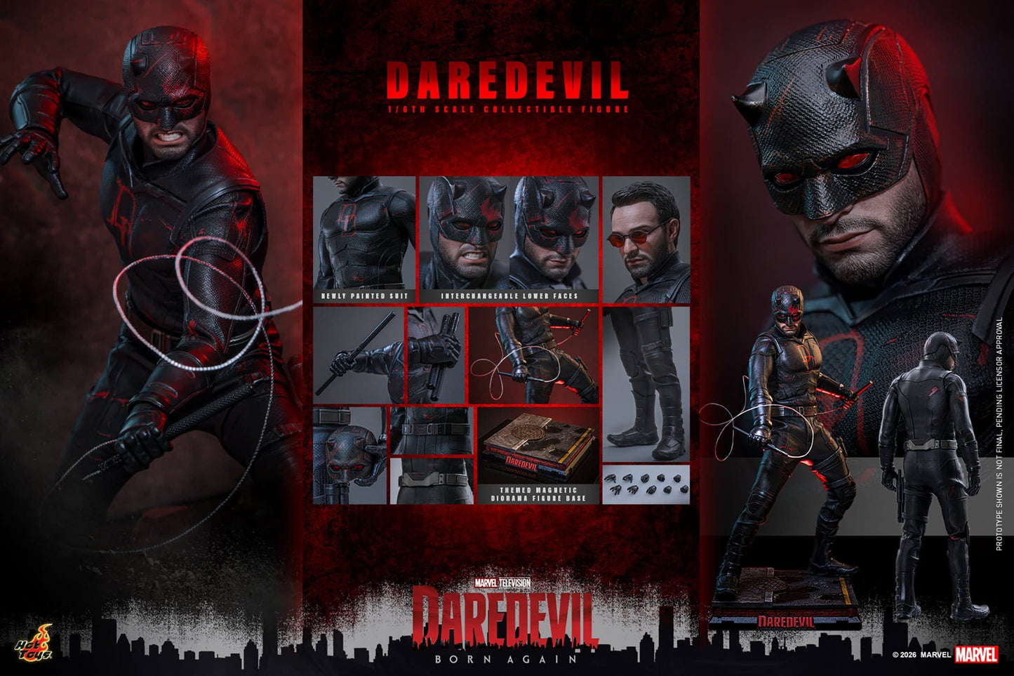 Marvel's Daredevil: Born Again - Daredevil Hot Toys Action Figure 1/6 scale